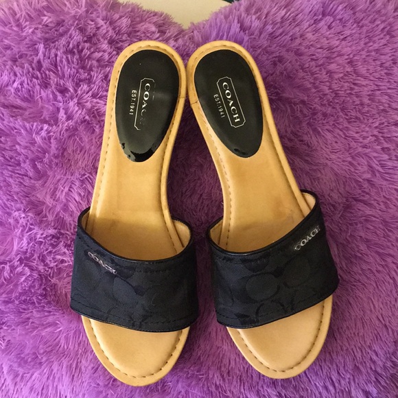 Coach Shoes - Coach Slides size 8.5 black